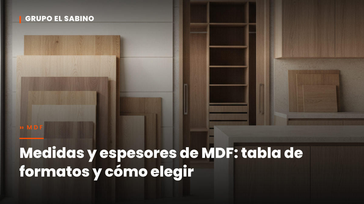 Medidas y espesores de MDF: tabla de formatos y cómo elegir