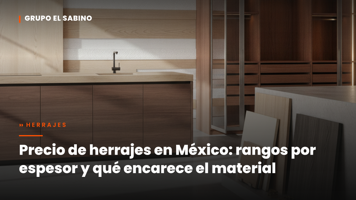 Precio de herrajes en México: rangos por espesor y qué encarece el material